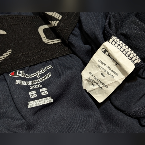 Champion Men's XXL Dark Blue Hi-Vis Performance Basketball Shorts w/Drawstring - Picture 7 of 8